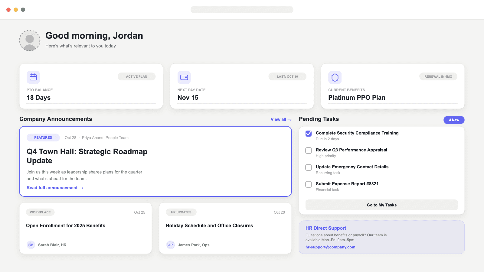 Personalized People Portal screenshot